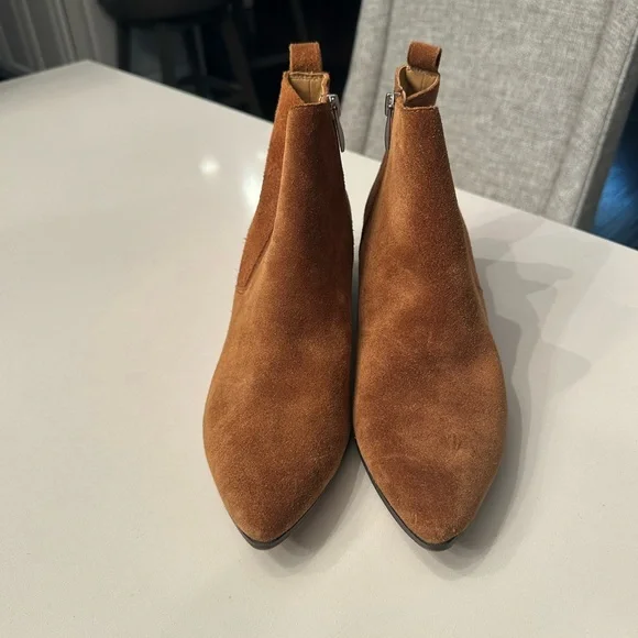 Brown Suede Ankle Boots - Picture 3 of 5